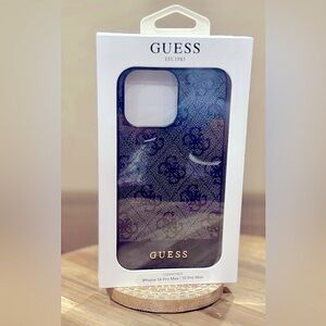 Guess iPhone 14 Pro Max/13 Pro Max Black Back cover case Bottom Stripe